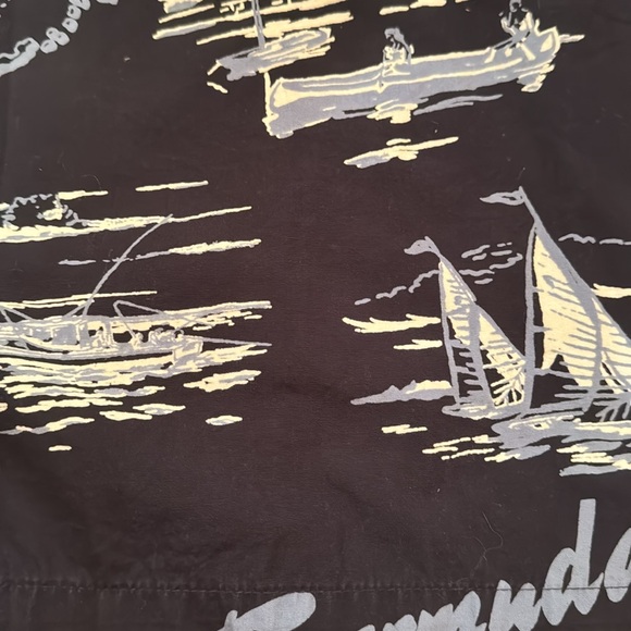 Gap Bermuda shirt Hawaiian button down dress top boys kids vacation resort luau - Picture 8 of 10